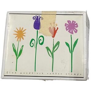 Hero Arts ~ Long Stemmed Flowers ~ Wood Mounted Rubber Stamp Border Set LL802